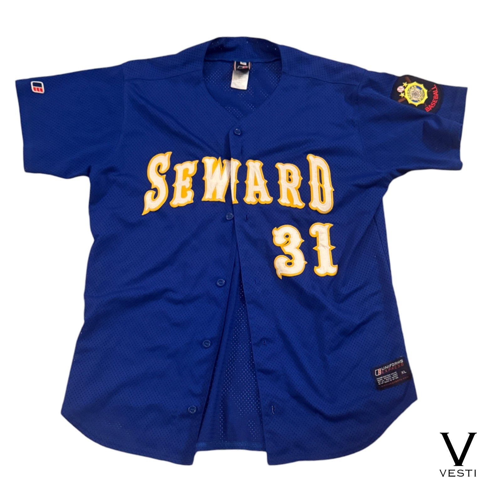 American Legion Seward #31 Jersey Mens XL Blue Uniforms Express MLB Baseball