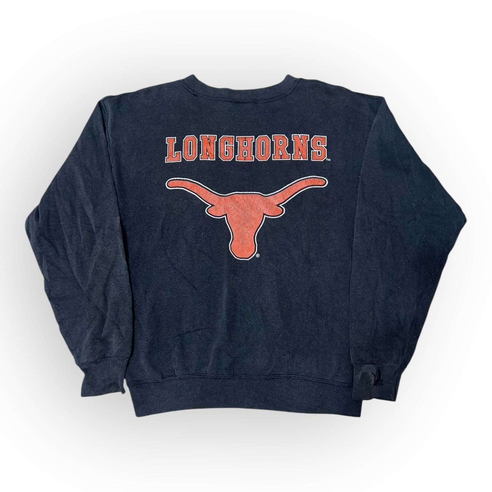 Texas Longhorns Sweatshirt Men XL Black Crew Neck Galt Sand NCAA Football Sports