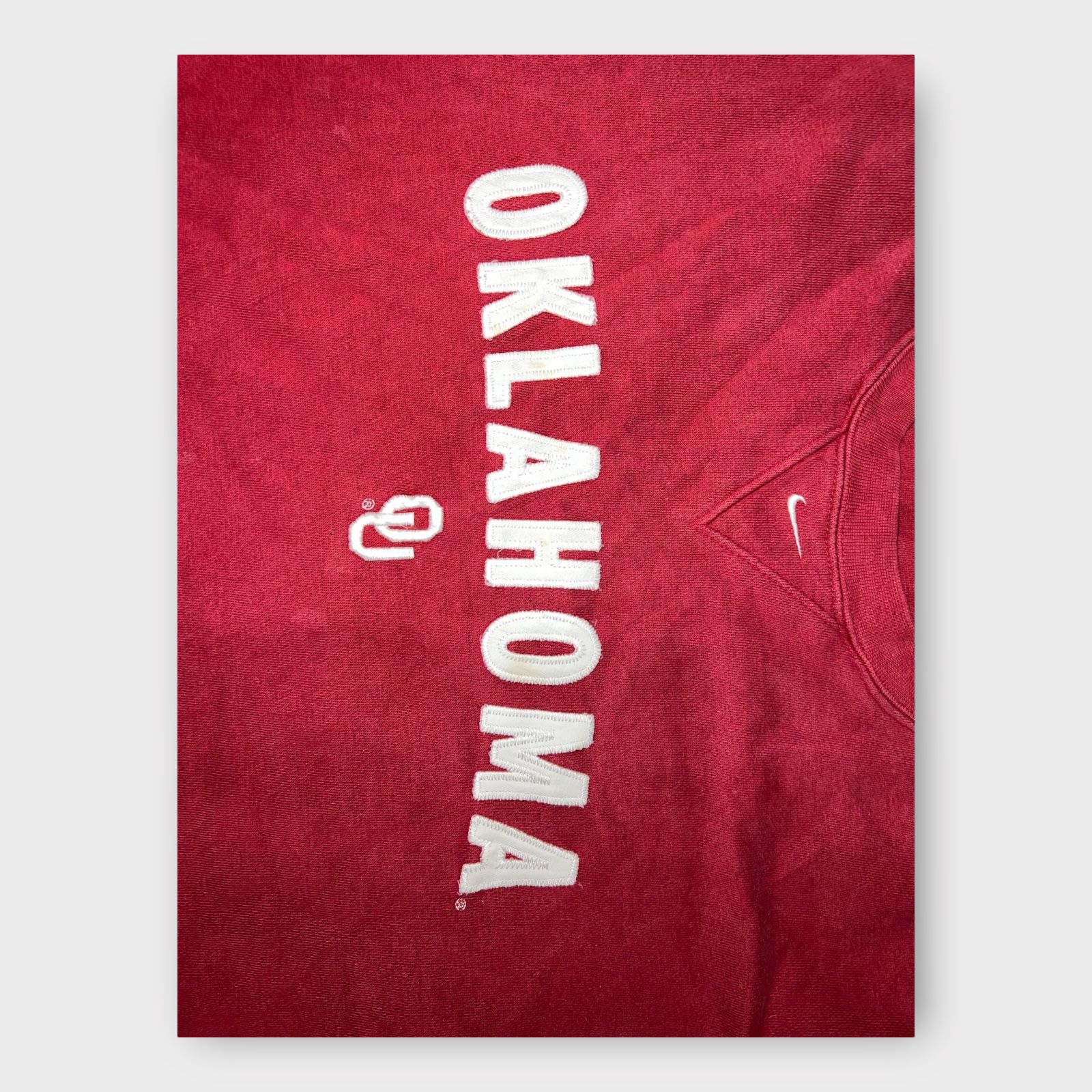 Oklahoma Sooners Sweatshirt Mens Medium Red Nike NFL Football Sports Pullover