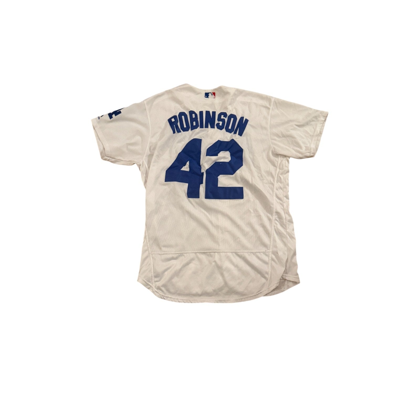 Authentic Dodgers Robinson #42 Jersey Mens 44 White Majestic MLB Baseball Sports