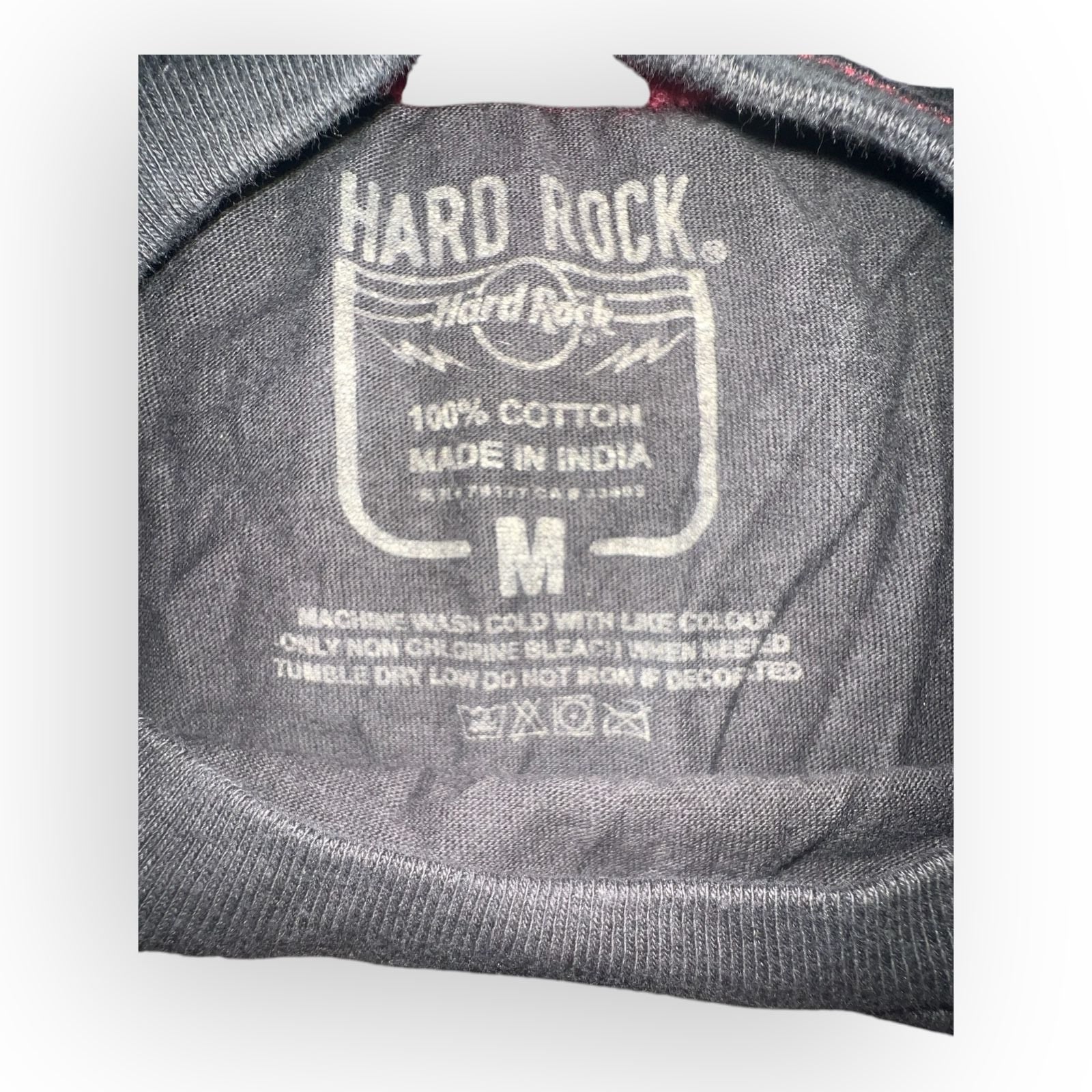 Hard Rock Tee Shirt Men Medium Black Atlantic City Twin Guitar Graphic Crew Neck