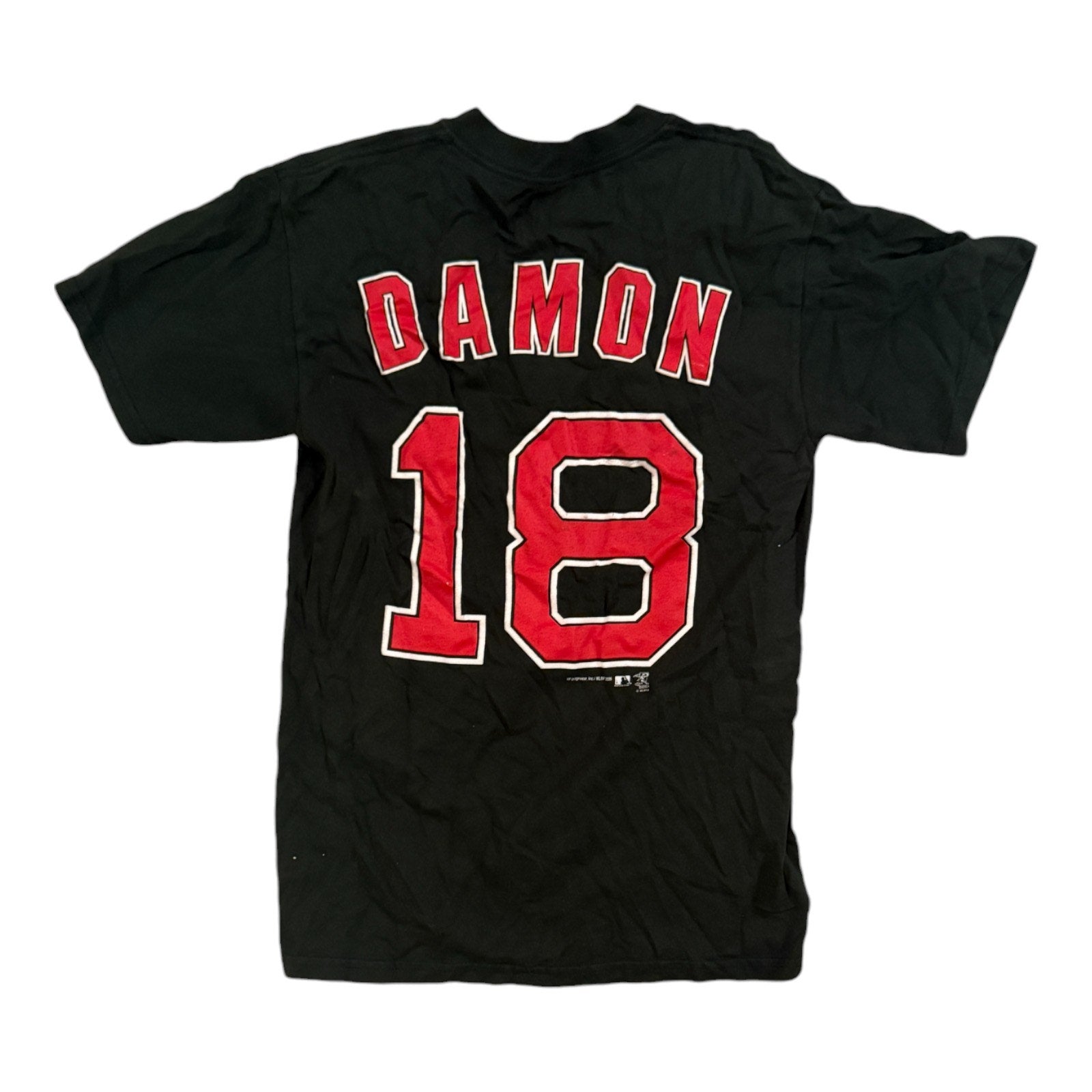 Boston Red Sox Johnny Damon #18 Shirt Mens Small Black MLB Baseball Sports