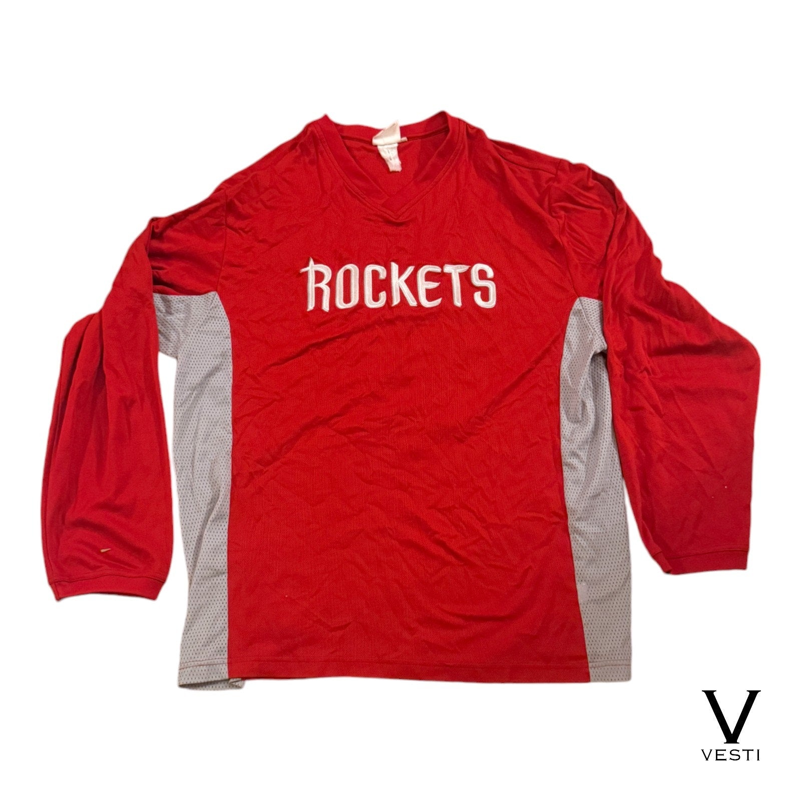 Houston Rockets Yao #6 Jersey Mens Red MLB Basketball Sport Mesh Panel Pullover