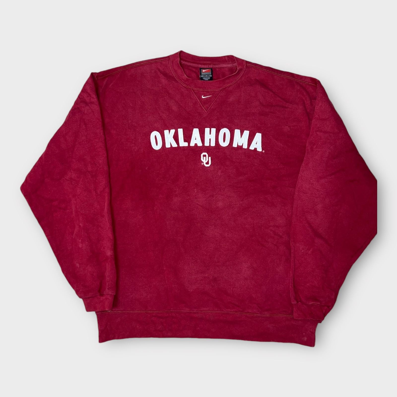 Oklahoma Sooners Sweatshirt Mens Medium Red Nike NFL Football Sports Pullover