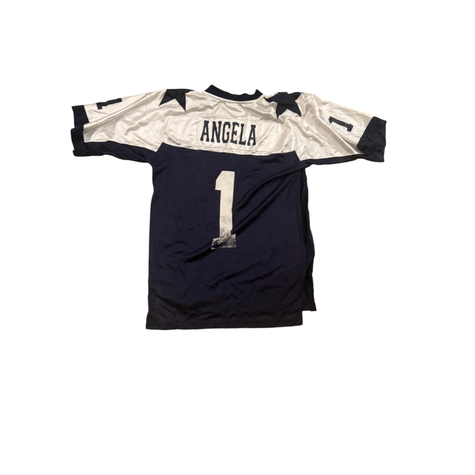 Dallas Cowboys Angela #1 Jersey Mens Navy Medium NFL Football Throwback