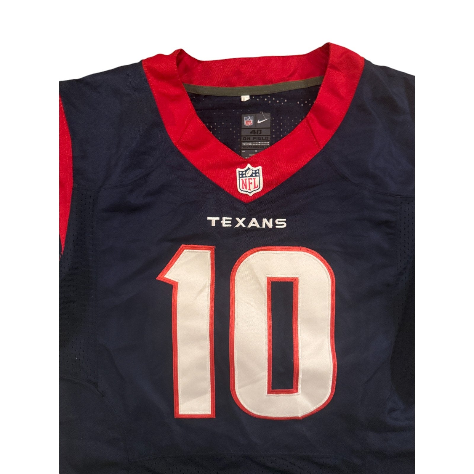 Houston Texans #10 DeAndre Hopkins Jersey Mens Medium Navy NFL Football