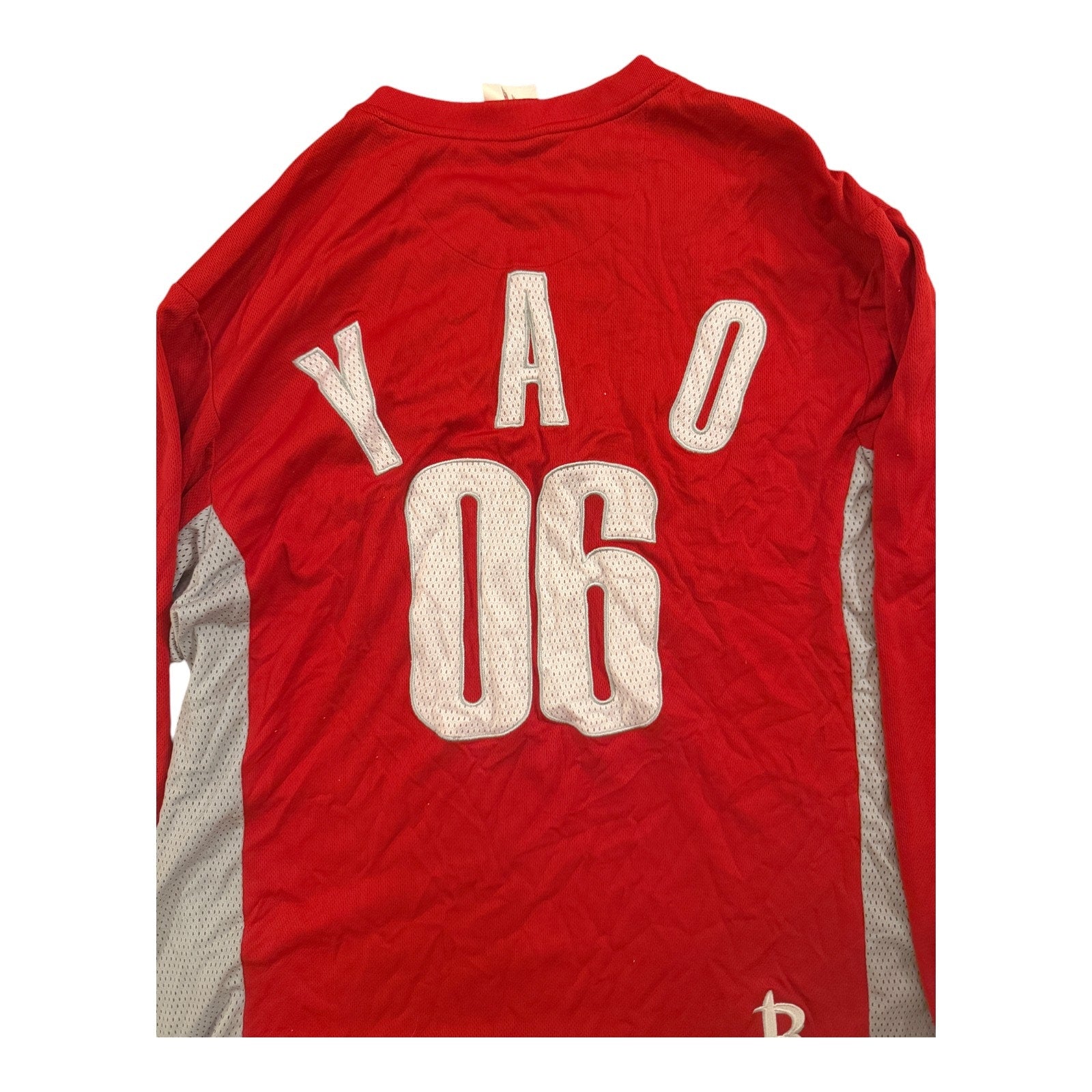 Houston Rockets Yao #6 Jersey Mens Red MLB Basketball Sport Mesh Panel Pullover