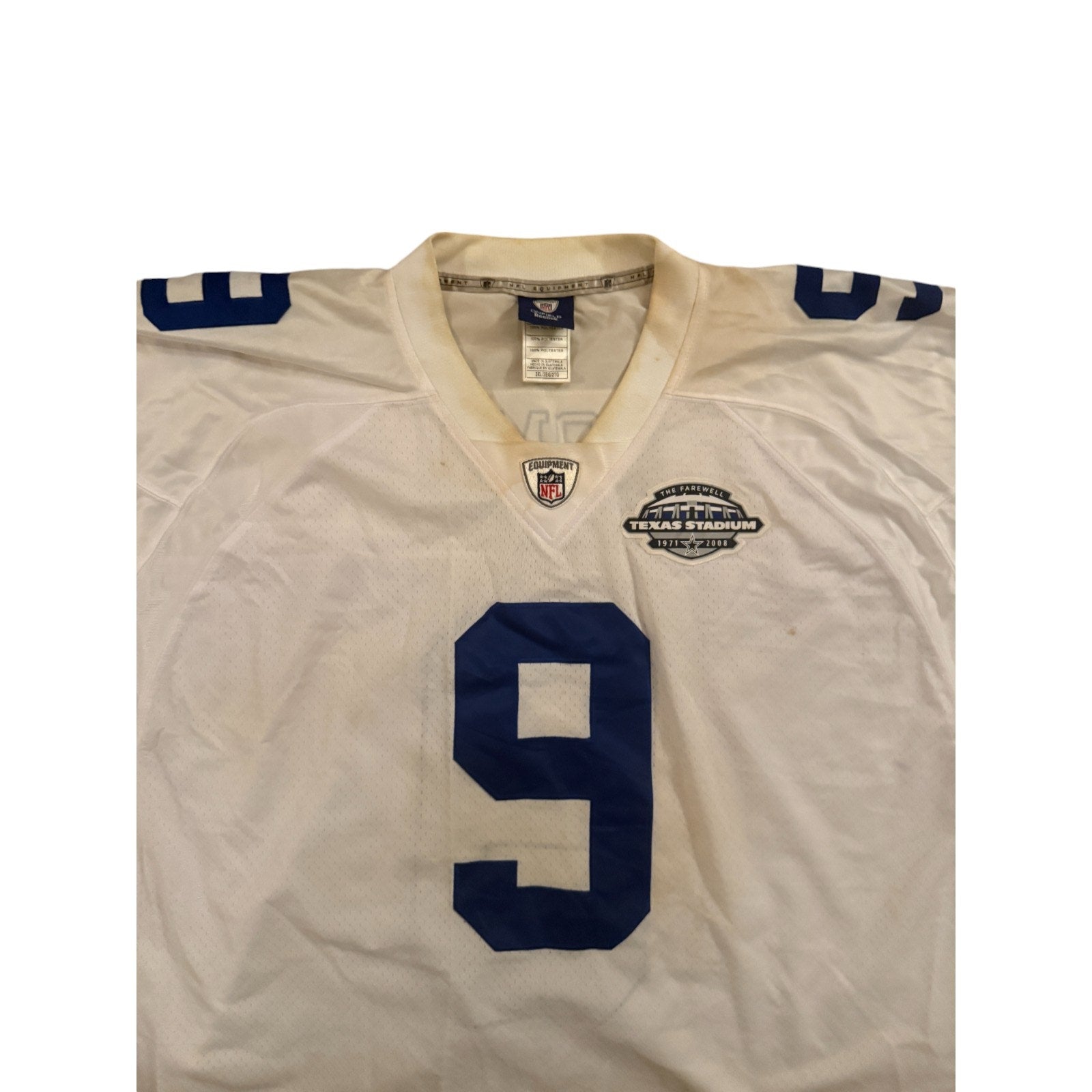 Dallas Cowboys Tony Romo #9 Jersey Men 2XL White Reebok NFL Football Sports