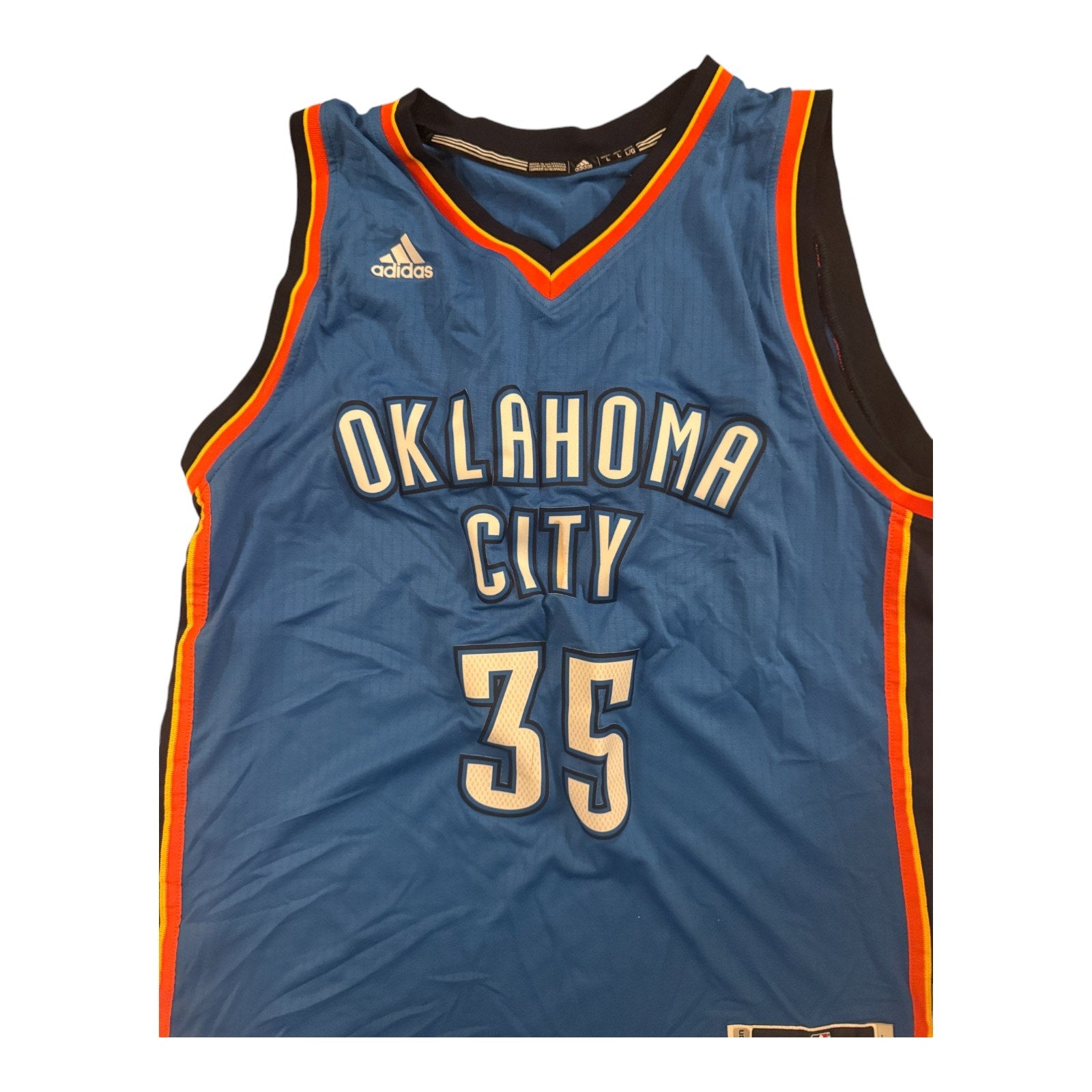 adidas NBA Oklahoma City Thunder OKC Kevin Durant #35 Basketball Jersey Large