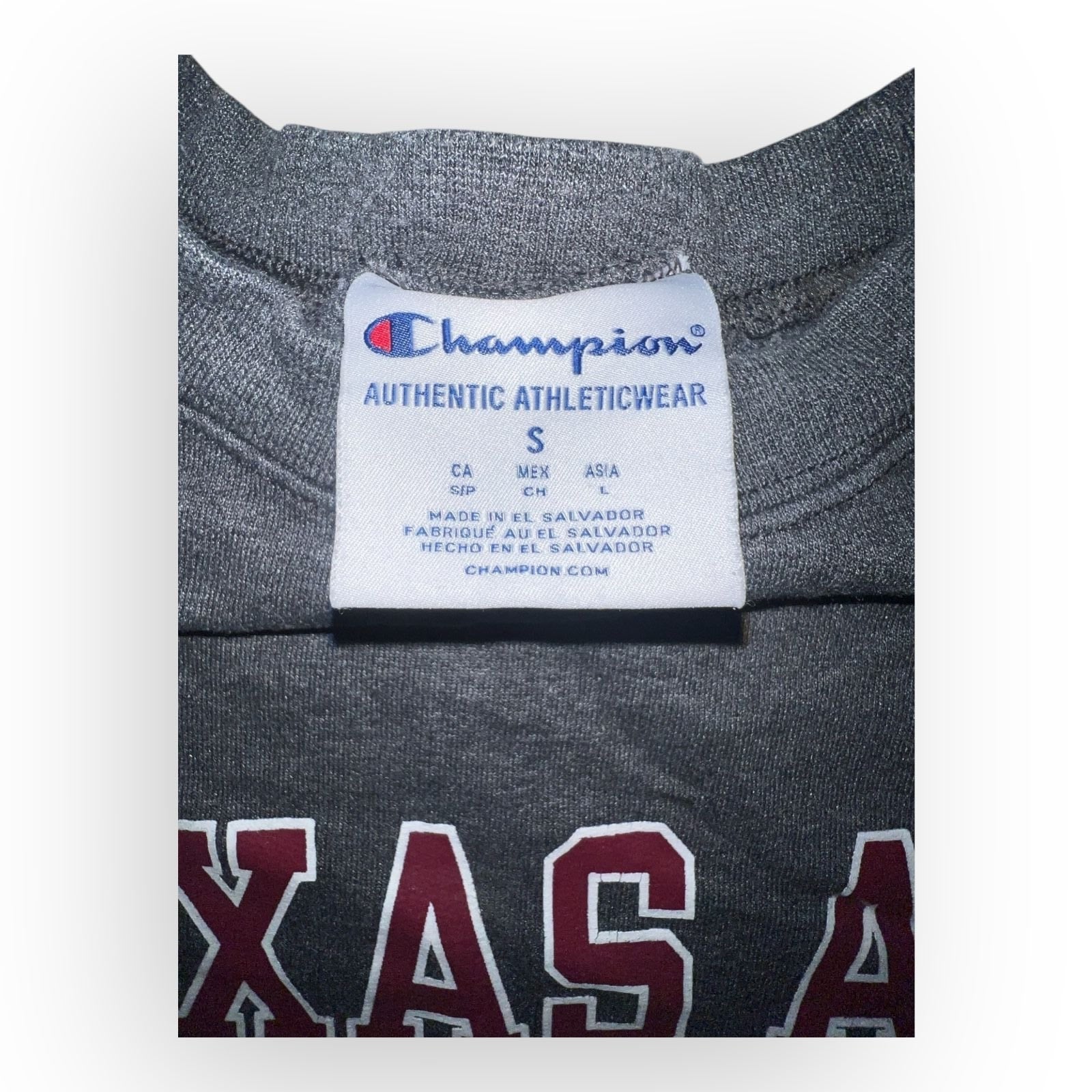 Texas A&M Aggies Sweatshirt Mens S Gray Champion NCAA Football Sports Pullover