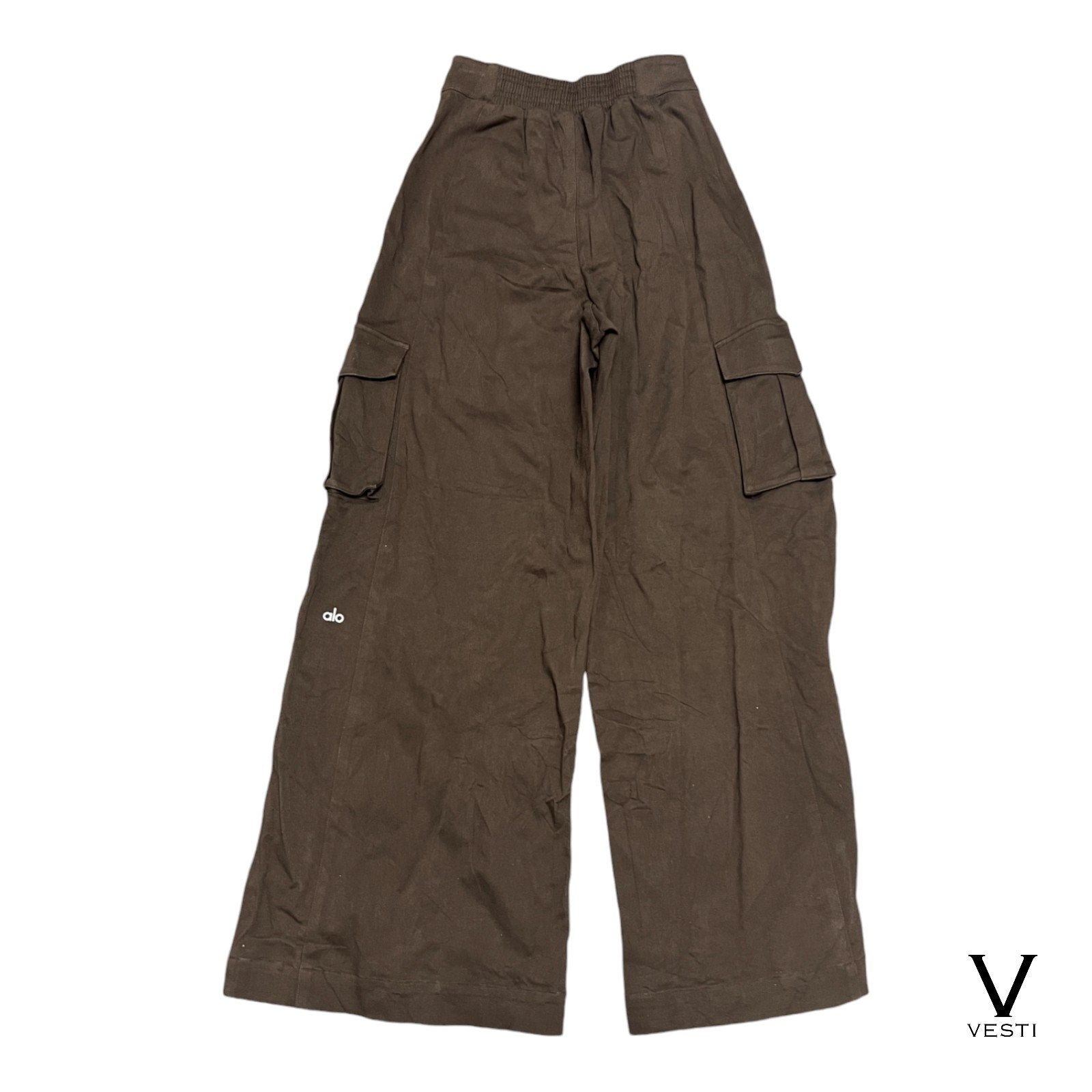 Alo Show Off Cargo Wide Leg Trouser Espresso